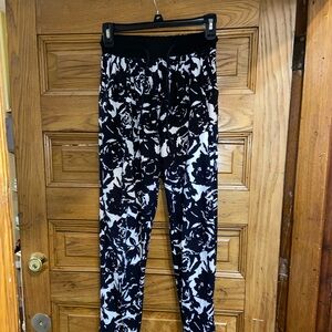 Floral Black and White Joggers